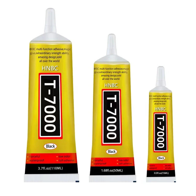 B7000 T7000 Clear Contact Phone Repair Adhesive Universal Glass Plastic DIY Glue B-7000 with Precision Applicator Black Glue