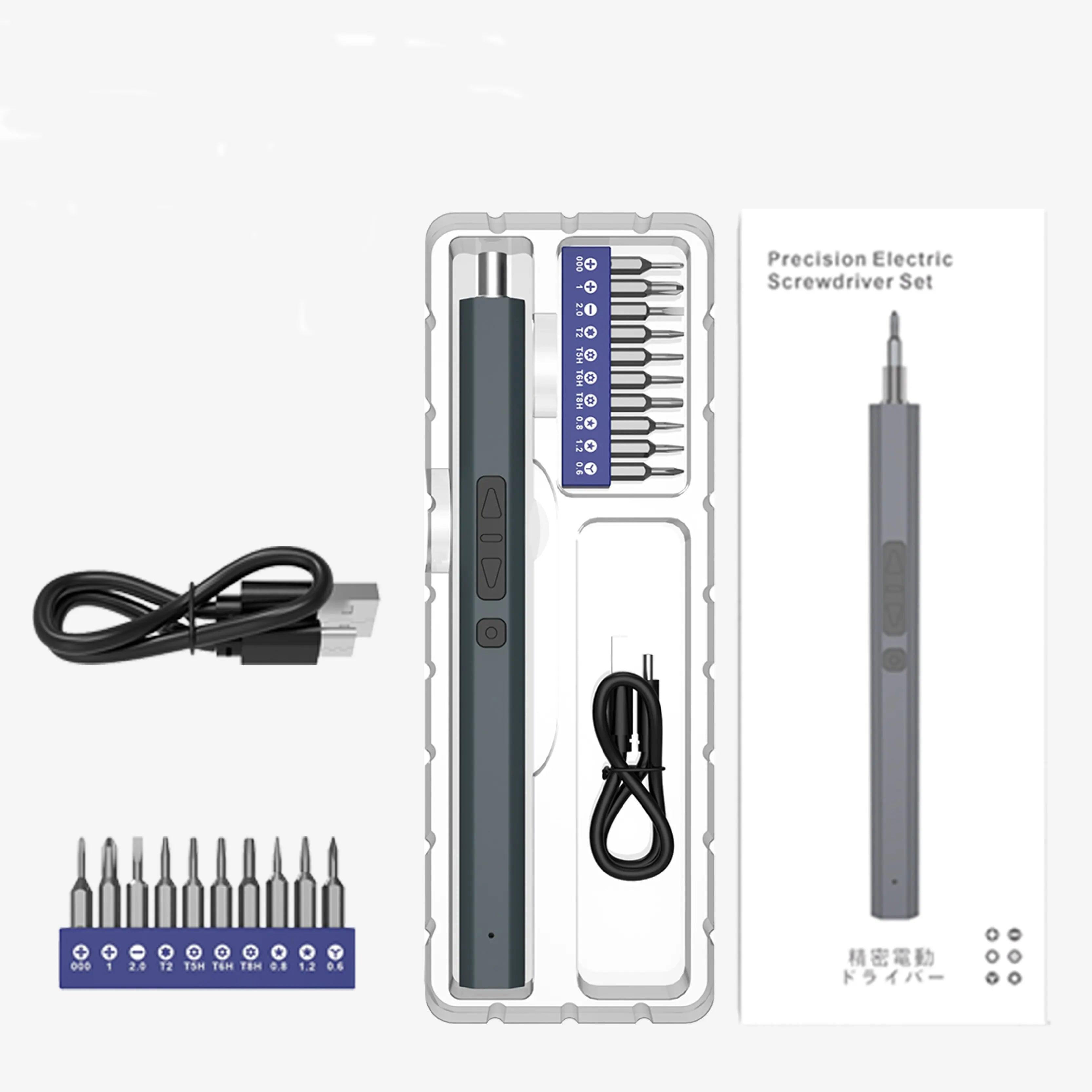 Precision Electric Screwdriver Set 12/39/50-In-1 Portable LED Kit USB Cordless Professional Mobile Phone IPad Repair Home Tools  ourlum.com   