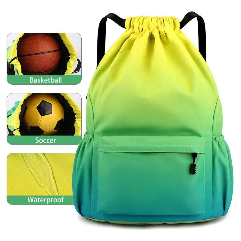 Bundle Pocket Backpack Waterproof Nylon Portable Sports Backpack Outdoor Camping Leisure Swimming Fitness Bag Student Schoolbag  ourlum.com   