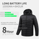 Men Heated Jacket USB Electric Heated Coat for Outdoor Activities