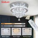 Crystal Chandelier Chrome Ceiling Lamps Led Flush Mount Light