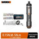 WORX  WX242 4V Electrical Screwdriver Set Smart Cordless Electric Screwdrivers USB Rechargeable 30 Bit Set Mini Drill Power Tool  ourlum.com   