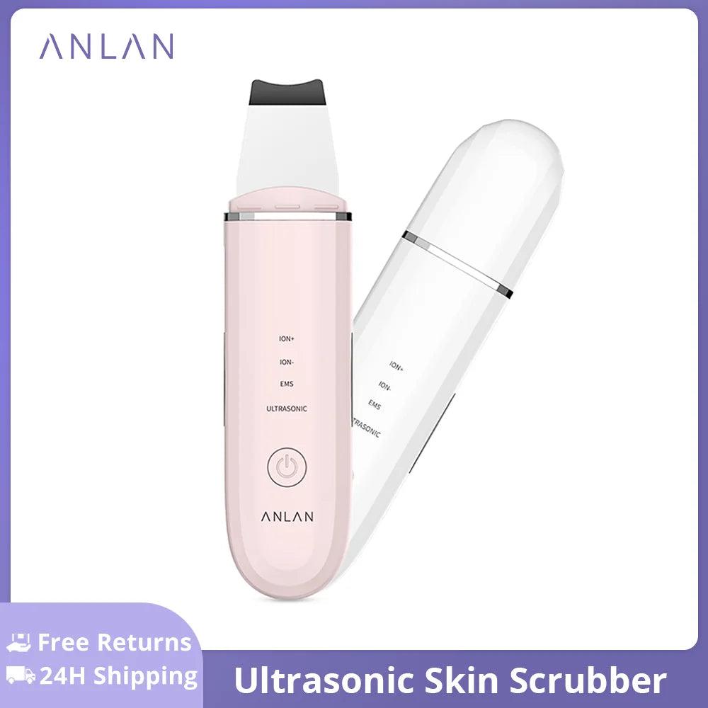 ANLAN Ultrasonic Skin Scrubber Deep Face Cleaning Machine Peeling Shovel Facial Pore Cleaner Face Skin Scrubber Lift Machine  ourlum.com   