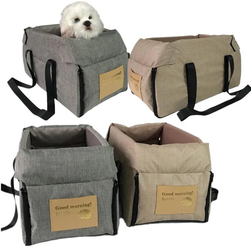 Portable Pet Car Seat for Small/Medium Dogs and Cats - Travel Carrier with Central Control and Luxury Comfort  ourlum.com   