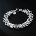 Sterling Silver Chain Bracelet Elegant Party Wedding Gift