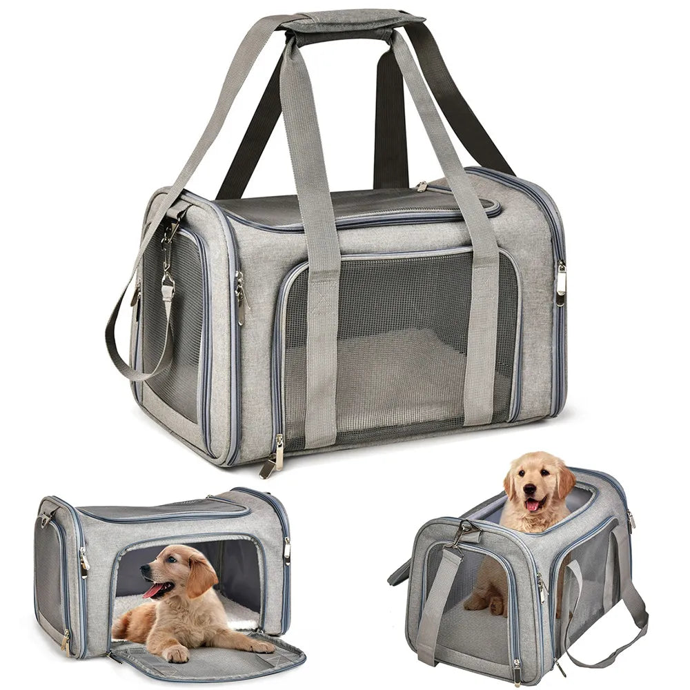 Soft-Sided Dog Cat Carrier Backpack: Airline Approved Travel Bag  ourlum.com   