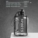 Large Capacity 1.7L/2.7L Sports Water Bottle for Gym