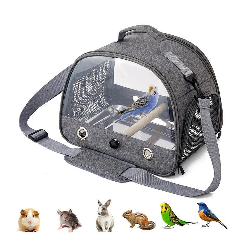 Parrot Backpack with Perch: Portable Bird Carrier for Travel  ourlum.com   