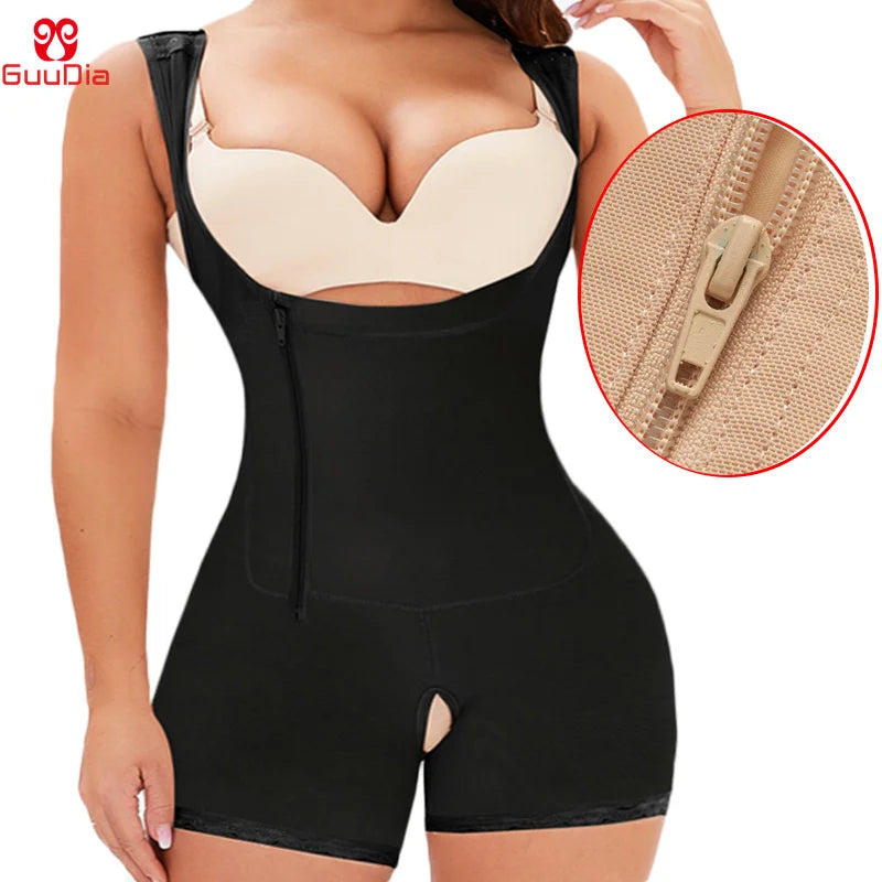 GUUDIA Slimming Bodysuit with Side Zipper - Post-Surgery Tummy Control & Arm Shaper