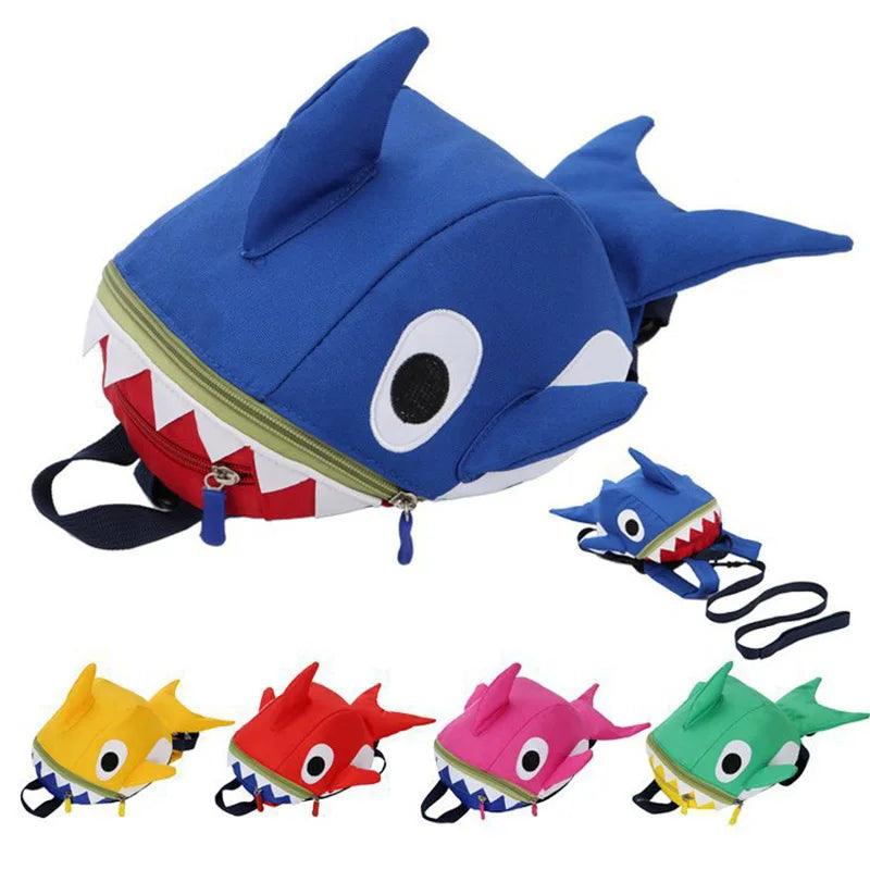 1Pcs Funny Cartoon Shark Backpack Cute Toddler Backpack Kids Safety Harness Rope Tether For Boys Girls Outdoor Activity Gift