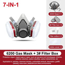 6200 Gas Mask Set: Ultimate Protection for Vehicle Painting & Mining  ourlum.com 6001 7IN1  