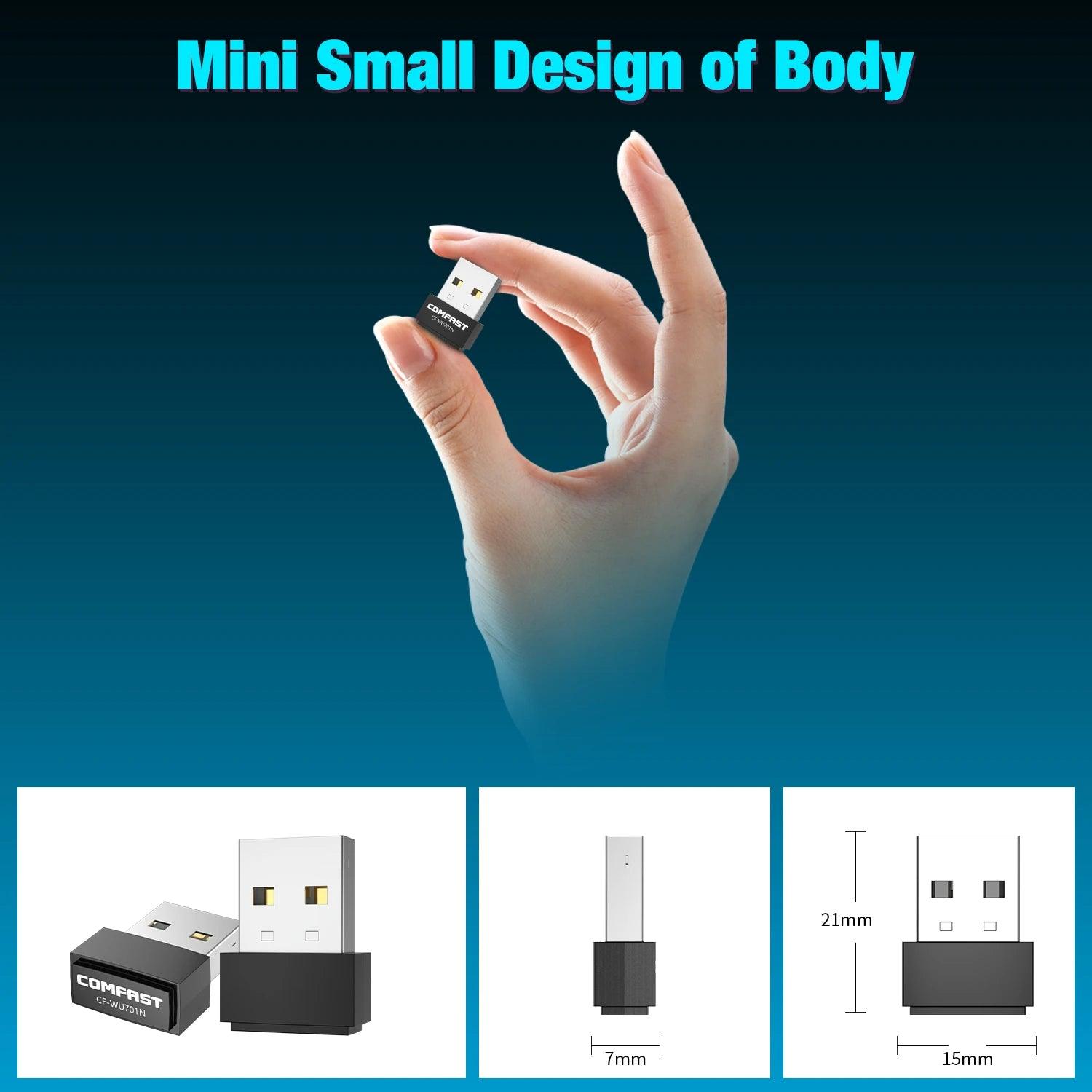 Comfast Mini USB Wi-Fi Adapter - High-Speed Wireless Connectivity  ourlum.com   