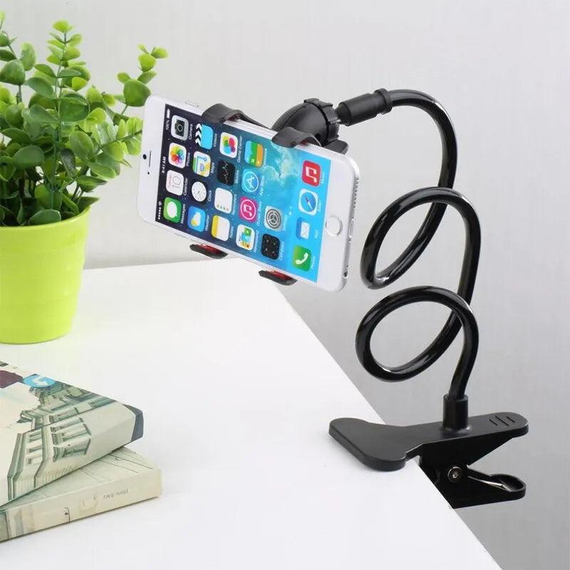 Flexible Gooseneck Mobile Phone Holder Stand for Bed Desk Table - Hands-Free Smartphone Clip Bracket  ourlum.com   