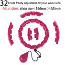 Adjustable Sport Hoops for Waist Exercise & Weight Loss  ourlum.com 32 sections pink  