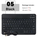 Wireless Bluetooth Keyboard: Ultra-Slim Design for iPad iPhone Tablet  ourlum.com Black-no mouse  