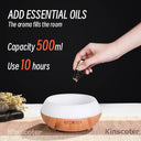 500ml Wood Grain Aromatherapy Diffuser with Remote Control  ourlum.com   