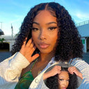 Kinky Curly Bob Lace Front Wig 100% Human Hair Quality