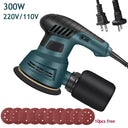 300W Electric Eccentric Sander 6 Gears Speed Adjustment 5 Inch 125mm Wood Sanding Processing Car Polishing Machine With Dust Box  ourlum.com   