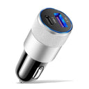 66W USB Car Charger with Type C Fast Charging for Xiaomi Huawei PD & More - Car Adapter with Cigarette Lighter Socket  ourlum.com Silver  