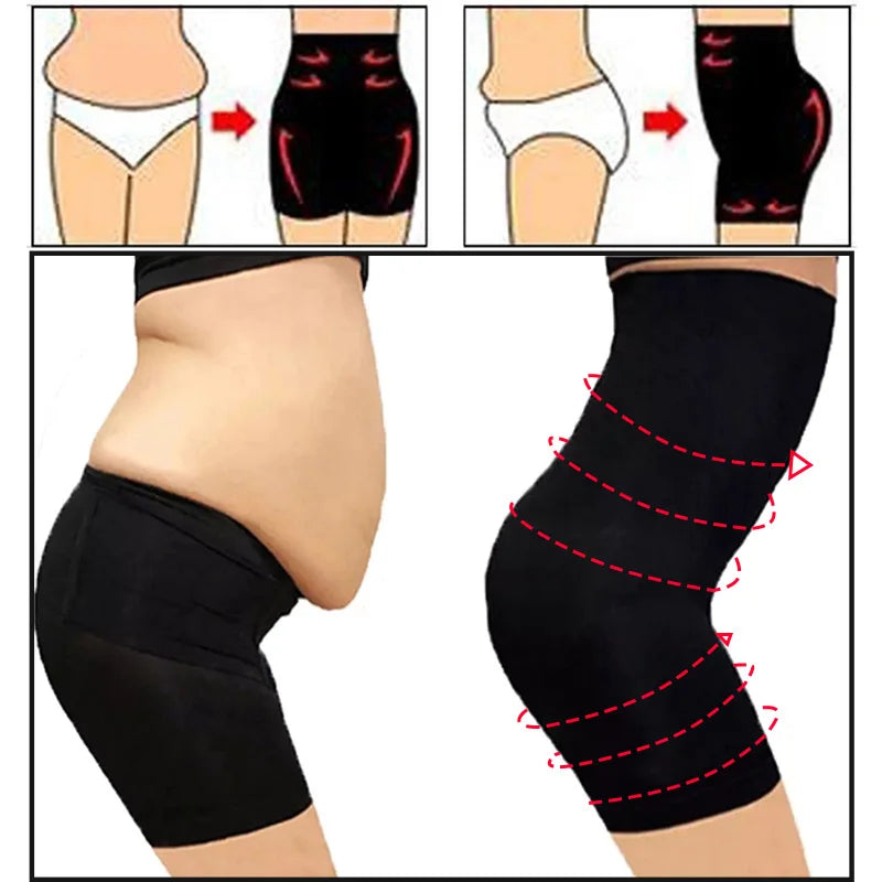 High Waist Body Shaper Shorts for Women - Breathable Cotton Control & Comfort