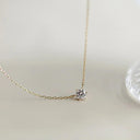 Sparkling Zircon Clavicle Chain Necklace - Elegant Women's Wedding Jewelry  ourlum.com   