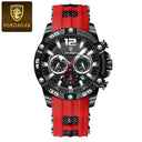 POEDAGAR Chronograph Watch Military Quartz Timepiece for Men