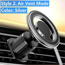 Magnetic Phone Holder Stand: Secure Car Mount for iPhone Samsung : GPS  ourlum.com Air Vent silver  