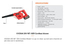 VVOSAI 20V Garden Electric Blower Cordless Power Tool Easy Use