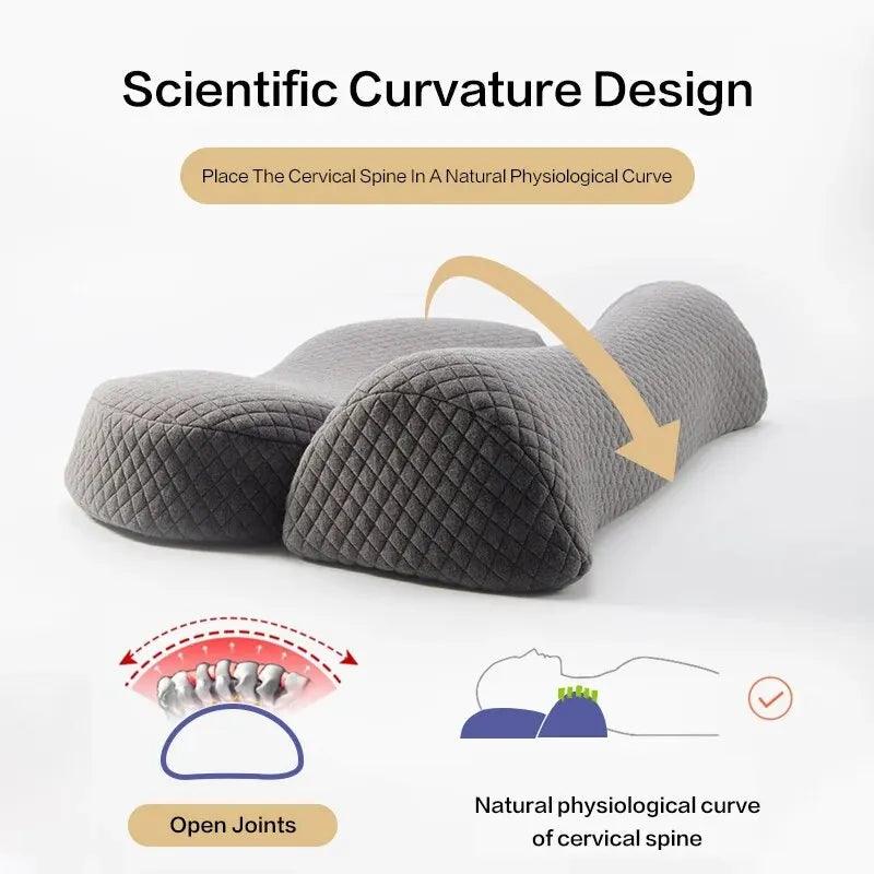 Orthopedic Memory Foam Cervical Pillow for Side Sleepers - Enhanced Support for Restful Sleep  ourlum.com   