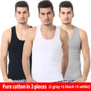 Men's Casual Solid Cotton Tank Top Fashionable Fitness Vest