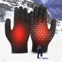 USB Heated Touchscreen Gloves for Winter Sports Activities