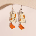 Exaggerated Cartoon Animal Earrings Unique Hip-Hop Jewelry