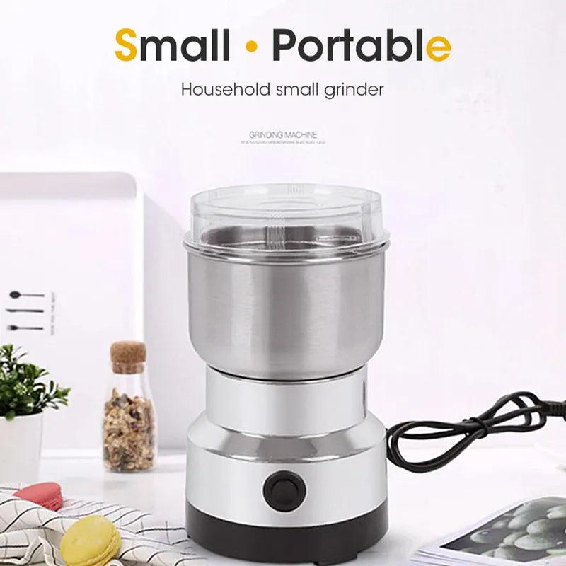 Compact Electric Spice and Food Grinder with 300ml Capacity and 2/4 Blades  ourlum.com   