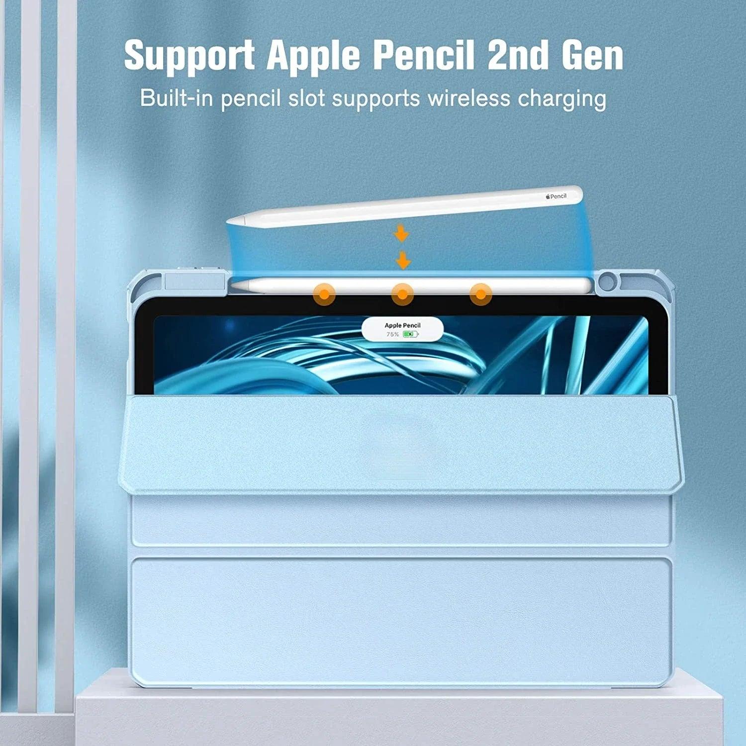 iPad Clear Case with Pencil Holder - Slim Cover for Air & Pro Models  ourlum.com   