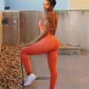 Empower Your Workout with Sexy Backless Yoga Set