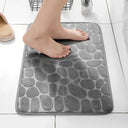 Mat Non Slip Cobblestone Embossed Bathroom Rug Memory Foam