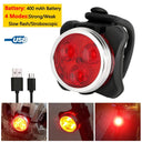 Waterproof Portable Mini Bike Lamp White Front Light Red Taillight