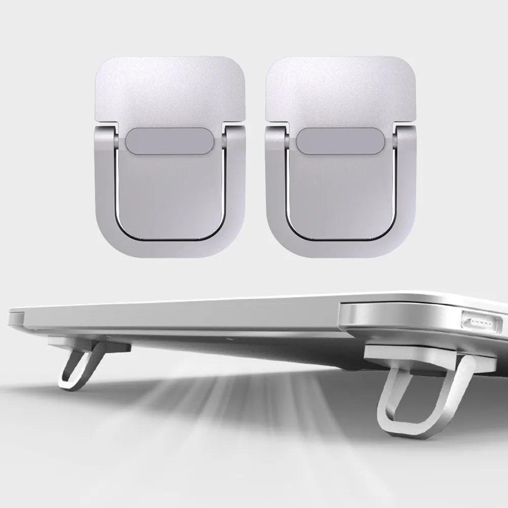 Aluminum Laptop Stand with Adjustable Legs for Macbook, Huawei, Xiaomi - Portable Ergonomic Notebook Holder  ourlum.com   