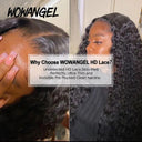 36 Inch Water Wave HD Lace Front Wig for Women 250% Curly