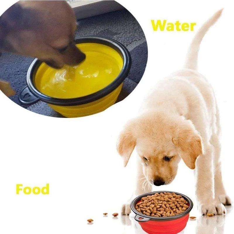 Portable Silicone Dog Bowl: Soft, Easy-Clean, Travel Feeder  ourlum.com   