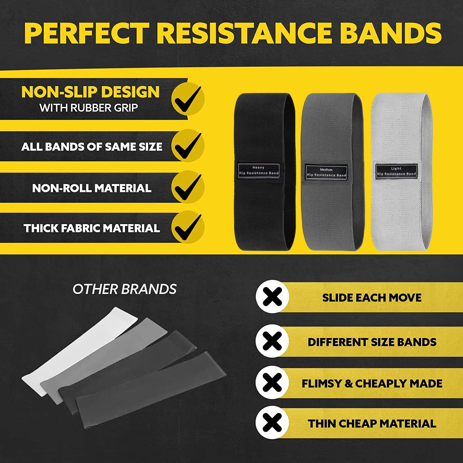 Fabric Resistance Booty Bands for Glute and Thigh Workouts