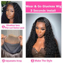 Luxury Brazilian Deep Wave Curly Lace Front Wig Glueless