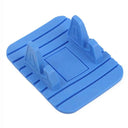 Silicone Car Phone GPS Holder Mat: Secure Dashboard Stand  ourlum.com Blue  