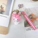 Cute Animal Keychains with Fluffy Fur Ball Bag Pendant