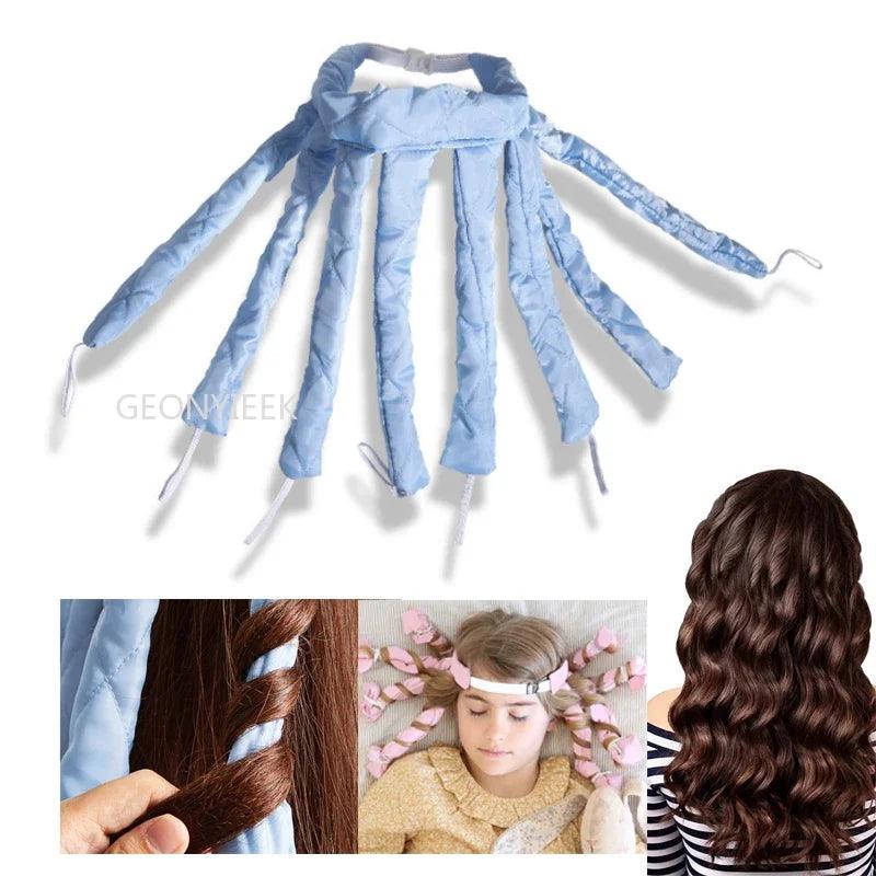 Lazy Hair Curler Hair Rollers Heatless Curling Rod Headband Curls Silk Ribbon Sleeping Soft Wave Formers No Heat Curls Ribbon  ourlum.com   