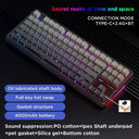 AULA F87 Pro Mechanical Keyboard 2.4g Usb Bluetooth Tri Mode Wireless 87 Key RGB PBT Gasket 5 Layer Silencing Full Key No Impact