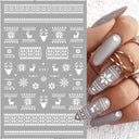 Winter Snowflake Nail Art Stickers for Holiday Glam Designs