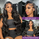 30 Inch Body Wave Lace Front Human Hair Wig Brazilian Remy