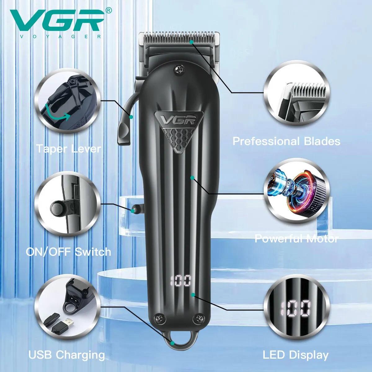 VGR Hair Clipper Pro Trimmer: Precision Cordless Haircut Machine  ourlum.com   