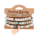 Bohemian Handmade Beads Bracelet Set For Women Summer